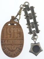 1915. "Ferenc József / 1915. október 3-4. - Budapest" kétoldalas bronz hadi kiállítási ére...