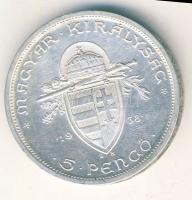 1938. 5P Ag "Szt.István" T:2 kis ph