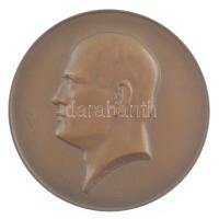 Olaszország 1928. "Benito Mussolini - Corvin Mátyás Társaság" kétoldalas bronz emlékérem. Szign.: Livia de Kuzmik (50mm) T:1- kis ph / Italy 1928. "Benito Mussolini - Mathias Corvinus Society" two-sided bronze commemorative medallion. "LA "MATTIA-CORVINO" A BENITO MUSSOLINI". Sign.: Livia de Kuzmik (50mm) C:AU small edge error