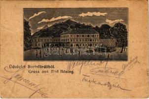 1915 Bazinfürdő, Bösing, Bözing, Pezinok; rézmetszet / copper engraving (EK)