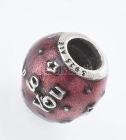 Ezüst(Ag) "Happy Birthday" charm, Pandora jelzéssel, bruttó: 3,33 g