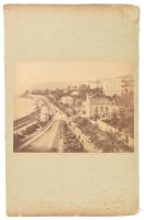 cca 1890-1900 Monte Carlo (Monaco), 3 db nagyméretű panoráma, vintage fotók egy kartonra kasírozva, egyiken G. J. phot. jelzéssel, fotók kopásnyomokkal, karton kissé foltos és kissé sérült, fotóméret: 21×27 cm