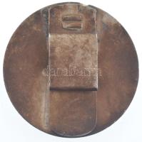 1944-1945 "Tűzvezető jelvény" Al jelvény hátoldalán rögzítőpánttal (44mm) T:1-,2 patina, p...