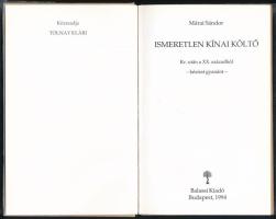 Márai Sándor: Ismeretlen kínai költő. (Kr. után a XX. századból - kézirat gyanánt.) Bp., 1994. Balas...