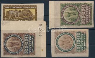 4 db okmánybélyeg / 4 fiscal stamp proofs