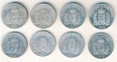 1926-1939. 1P Ag (8x) T:2,2/3