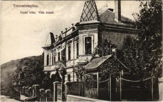 Trencsénteplic, Trencianske Teplice; Árpád villa. Wertheim Zsigmond kiadása / villa