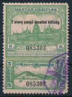 1932 Magyar királyság 2 arany pengő kezelési költség, érvényes egyszeri utazásra