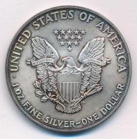 Amerikai Egyesült Államok 1992. 1$ Ag Amerikai Sas T:1- patina  USA 1992. 1 Dollar Ag American Eagle Bullion Coin C:AU patina  Krause KM#273