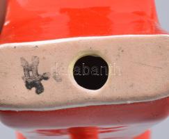 Retro bodrogkeresztúri? kerámia ló figura. Kis mázhibával. Jelzés nélkül. 23x22 cm