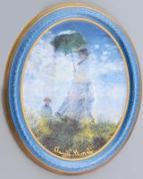 Goebel Artis orbis porcleán fali dísz. Monet festményével díszítve. Maricás, jelzett, hibátlan. 14x10 cm