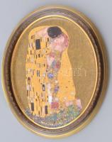 Goebel Artis orbis porcleán fali dísz. Klimt festményével díszítve. Maricás, jelzett, hibátlan. 14x10 cm