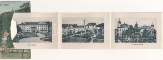 Bártfa, Bártfafürdő, Bardejovské Kúpele, Bardiov, Bardejov; Főforrás és fedett sétány. leporellólap ...