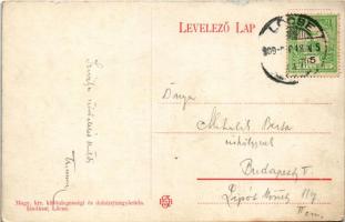 1909 Lőcse, Levoca; Erzsébet tér, Törvényszéki palota és a felső leányiskola / square, court, girl s...