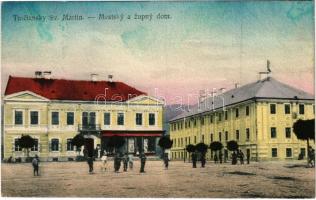 1926 Turócszentmárton, Turciansky Svaty Martin; Mestsky a zupny dom / Városháza és Megyeháza, üzlet / town hall, county hall, shop (fl)