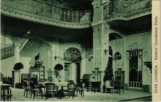 Tátralomnic, Tatranská Lomnica (Magas-Tátra, Vysoké Tatry); Vestibul Grandhotelu Praha / Prága nagyszálloda előcsarnoka, belső / hotel, lobby, interior