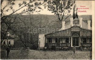 Várgede, Várgedefürdő, Kúpele Hodejov, Hodejov; Rózsa lak, Várgedei gyógy-gőzfürdő. Klein Márton kiadása / spa, villa