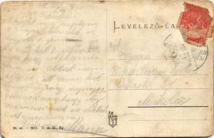 1918 Kassa, Kosice; A Bankói út autó közlekedése / road to Bankov, lady in automobile (kopott sarkak...