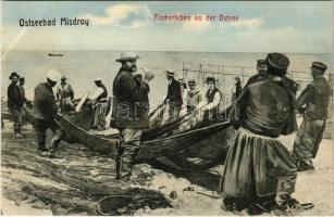 Miedzyzdroje, Misdroy; Fischerleben an der Ostsee. Schlesische Lichtdruck- u. graph. Kunstanstalt Breslau / Fishermans life on the Baltic Sea