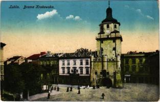1916 Lublin, Brama Krakowska / Kraków Gate, shop of A. Wronaki (worn corners)
