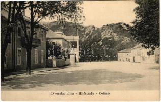 1917 Cetinje, Cettinje, Cettigne; Dvorska ulica / Hofstraße / street view, palace (EK)