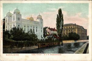 Sarajevo, Israel. Tempel, K.u.K. Corpscommando / zsinagóga / synagogue, K.u.K. military army headquarters (EK)