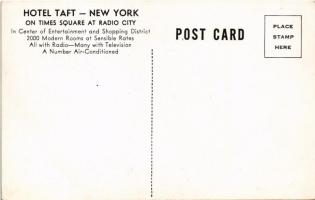 New York, The Famous Hotel Taft, Times Square at Radio City, 7th Avenue at 50th Street, Coffee Shop,...
