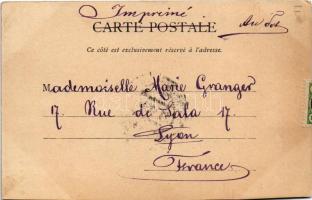 1907 Constantinople, Istanbul; Le Tour de Galata / street view, tower. TCV card (EK)