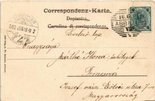 1902 Abbazia, Opatija; Glacier confiseur / spa (kis szakadás / small tear)