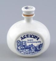 Agricum keserű italkülönlegesség, Egervin. Porcelán flaska, kopásnyomokkal, jelzett, m: 14 cm