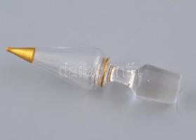 Likőrös, aranyozott üveg dugó, m: 13 cm, d: 22mm