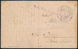 1918 Field postcard "K.K. Reit. Schütz. Reg. Nr. 5." + "FP 588", 1918 Tábori posta képeslap / Field postcard "K.K. Reit. Schütz. Reg. Nr. 5." + "FP 588"