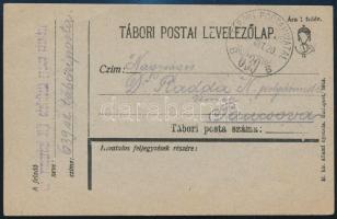 1918 Tábori posta levelezőlap "TP 639 B", 1918 Field postcard "TP 639 B"