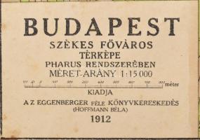 1913 Kogutowicz Budapest Székesfőváros térképe, 1:25.000, Magyar Földrajzi Intézet, kiadói, illusztr...