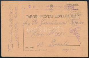 1917 Tábori posta levelezőlap "FP 429", 1917 Field postcard "FP 429"