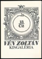 Vén Zoltán: Kisgaléria. 15 db jelzett rézkarc mappában. Sorszámozott, jelzettek 057/150, 12x9,5 cm Kiadói papírmappában
