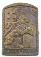 Osztrák-Magyar Monarchia 1916. Erdély őre bronz sapkajelvény (39x27mm) T:1- / Austro-Hungarian Monarchy 1916. Erdély őre (Guard of Transylvania) bronze cap badge (39x27mm) C:AU