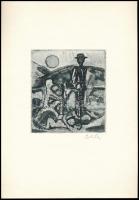 In memoriam Stettner Béla. 15 db grafikát tartalmazó sorszámozott mappa Stefanovits, Csorba-Simon, R...