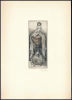 In memoriam Stettner Béla. 15 db grafikát tartalmazó sorszámozott mappa Stefanovits, Csorba-Simon, R...