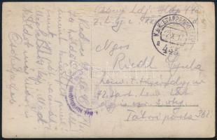 1917 Tábori posta képeslap "EP 445 a", 1917 Field postcard "EP 445 a"