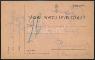 1917 Tábori posta levelezőlap / Field postcard K.u.k. Infanterieregiment + TP 427 a