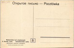 Lviv, Lwów, Lemberg; Kasa Oszcednosci i Bank Praski / street view, bank, tram (EK)