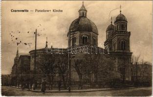 1918 Chernivtsi, Czernowitz, Cernauti, Csernyivci (Bukovina); Paraskewe Kirche / Orthodox church + K.u.K. Bahnhofkommando Czernowitz (EK)