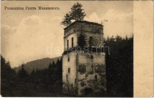 Maniava, Manyava, Manjava; Ruins of the Manyava Skete, Orthodox monastery (small tear)