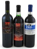 2000-2002 Jandl Soproni Kékfrankos 2000, és Soproni Kékfrankos barrique 2000, valamint Soproni Cabernet Sauvignon Exclusive 2002, 3 db bontatlan palack száraz vörösbor, pincében szakszerűen tárolt, 12,5% 0,75l.