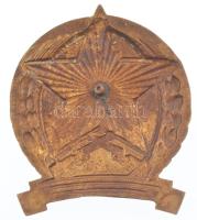 ~1950. "Rendőrség" nagyméretű, járműre való zománcozott bronz jelvény (78x100mm) T:2 / Hun...