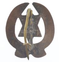 ~1930. Részben zománcozott bronz zsidó cserkész jelvény (23x21mm) T:2 kissé hajlott lemez / ~1930. P...