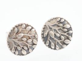 Ezüst(Ag) fülbevalópár fa motívummal, Pandora jelzéssel, d: 1,1 cm, nettó: 1,9 g