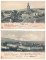 Nis, Nisch; - 2 db RÉGI (1905 előtti) város képeslap / 2 pre-1905 town-view postcards