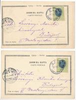 Nis, Nisch; - 2 db RÉGI (1905 előtti) város képeslap / 2 pre-1905 town-view postcards